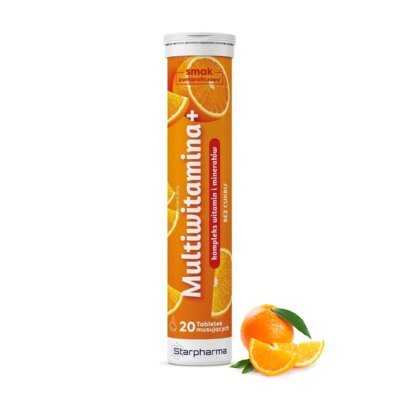 Kompleks witamin i minerałów STARPHARMA Multiwitamina+ Pomarańczowy (20 tabletek)