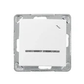 Wyłączniki światła i elektryczne - Ospel Impresja Łącznik schodowy z podświetleniem pomarańczowym ecru ŁP-3YS/m/27 ŁP-3YS/M/27 - miniaturka - grafika 1