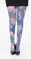 Rajstopy - rajstopy Hibiscus Printed Tights - Blue - miniaturka - grafika 1