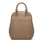 Plecaki - Gino Rossi QUJIA-00440 Beżowy ciemny - miniaturka - grafika 1