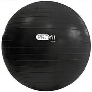 Piłki do ćwiczeń - ProFit Piłka gimnastyczna 55 cm czarna z pompką DK 2102 P5115-0 - miniaturka - grafika 1