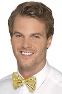 Krawaty i muchy męskie - Smiffys mucha z cekinami, rozmiar uniwersalny, złoty, 44383 - miniaturka - grafika 1