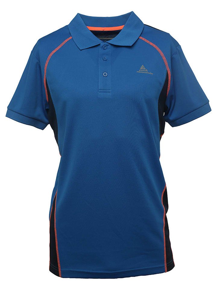 Peak Mountain Funkcyjna koszulka polo w kolorze niebieskim