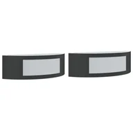 Lampy ogrodowe - vidaXL Kinkiety zewnętrzne, 2 szt., czarne, stal nierdzewna - miniaturka - grafika 1