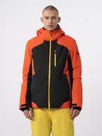 Kurtki narciarskie - 4F Kurtka narciarska 4FAW23TTJAM283 Czarny Regular Fit - miniaturka - grafika 1