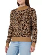 Koszulki i topy damskie - Viril L/S Leo Knit Top/Ka, beżowy, L - miniaturka - grafika 1