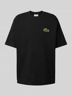 T-shirt z detalem z logo - Koszulki męskie - miniaturka - grafika 1