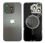 Części serwisowe do telefonów - Klapka Plecki Tył iPhone 15 Pro Max Black z Ramką - miniaturka - grafika 1