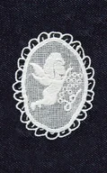 Pasmanteria - Naprasowanka koronkowa Aniołek - miniaturka - grafika 1