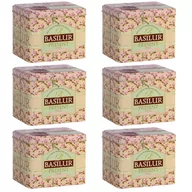 Herbata - BASILUR Present Pink- zielona herbata cejlońska, liściasta w ozdobnej puszce 100g x6 - miniaturka - grafika 1