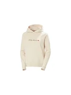 Bluzy damskie - Bluza damska z kapturem HELLY HANSEN W CORE GRAPHIC HOODI beżowa L - miniaturka - grafika 1
