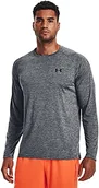 Koszulki męskie - Under Armour Mens Long-Sleeves Men's Ua Tech™ Long Sleeve, Pitch Gray, 1328496-012, XS - miniaturka - grafika 1