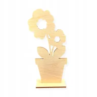 Zabawki kreatywne - DREWNIANE KWIATY KWIATKI W DONICZCE DEKORACJA STOJĄCA PIERWIOSNEK 15CM - miniaturka - grafika 1