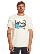 Koszulki męskie - Quiksilver Podstawowa koszulka męska biała S - miniaturka - grafika 1