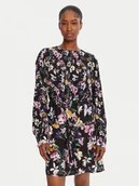 Sukienki - Desigual Sukienka codzienna Flor Acrilica 25WWVW09 Czarny Regular Fit - miniaturka - grafika 1
