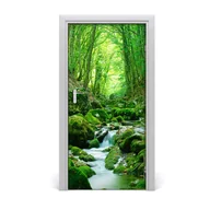 Naklejki na ścianę - Naklejka fototapeta na drzwi Potok w dżungli, Tulup - miniaturka - grafika 1
