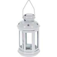 Ozdoby bożonarodzeniowe - Latarnia na świeczkę typu tea light Christmas lighting biały, 11,5 x 20 cm - miniaturka - grafika 1