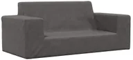 Zestawy mebli dla dzieci - vidaXL 2-os. sofa dla dzieci, antracytowa, miękki plusz - miniaturka - grafika 1