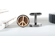 Spinki do mankietów i krawatów - Eleganckie spinki mankietowe - prezent dla niego - pacyfa - miniaturka - grafika 1