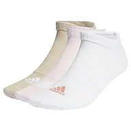 Skarpetki damskie - adidas Cienkie i lekkie skarpety sportowe unisex o niskim kroju, 3 pary niewidocznych skarpetek, przezroczysty różowy/biały/cudowny beżowy, XS, Jasny różowy/biały/cudowny beż, X-Small - miniaturka - grafika 1