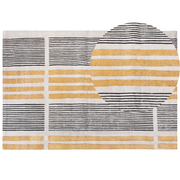 Dywany - Dywan bawełniany 200 x 300 cm żółto-czarny KATRA Lumarko! - miniaturka - grafika 1