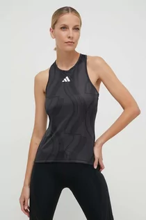 Koszulki sportowe damskie - adidas Performance top treningowy Club kolor szary - grafika 1