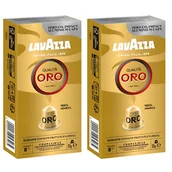 Kawa w kapsułkach i saszetkach - Kapsułki Nespresso do ekspresu kawa Lavazza Qualita Oro zestaw 2x 10 szt. - miniaturka - grafika 1