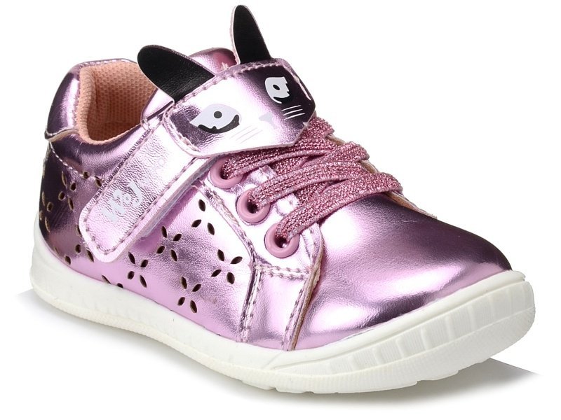 Buty dziecięce dziewczęce różowe kotki z uszami Wojtyłko 22007 na rzepy-21