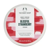Balsamy i kremy do ciała - The Body Shop Wegański krem do ciała Blissful Strawberry 200ml - miniaturka - grafika 1