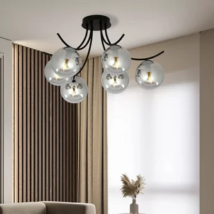 Emibig BOSTON 6 BLACK/GRAFIT 1110/6 lampa sufitowa czarna szkolne klosze 1110/6 - Lampy sufitowe - miniaturka - grafika 4
