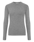 Bluzki damskie - Longsleeve sweter bella szary - miniaturka - grafika 1