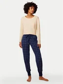 Piżamy damskie - Triumph Spodnie piżamowe 10216544 Granatowy Regular Fit - miniaturka - grafika 1