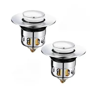 Korki do umywalek - Uniwersalny korek do zlewu, filtr odpływowy do wanny, pasuje do otworów o średnicy 34-40 mm (opakowanie 2 szt.) - miniaturka - grafika 1