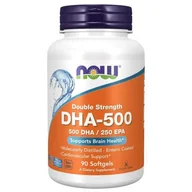 Witaminy i minerały dla sportowców - Now Foods 500 Dha / 250 Epa - 90 Softgels - miniaturka - grafika 1