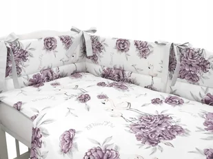 Pościel dziecięca 3 częściowa z ochraniaczem 135x100 Peoania Plum Miminu - Pościel dla dzieci - miniaturka - grafika 1