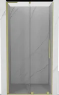 Ścianki i drzwi prysznicowe - Mexen Velar L drzwi prysznicowe rozsuwane 100 cm, transparent, złote szczotkowane - 871-100-003-01-55 - miniaturka - grafika 1