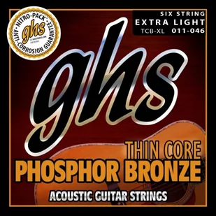 'GHS THINCORE PHOSPHOR BRONZE TCB-XL STRUNY AKUSTYK GHS GHS TCB XL' - Struny gitarowe  - miniaturka - grafika 1