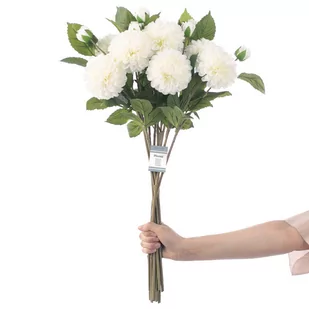 Sztuczny kwiat PIWONI kolor kremowy styl nowoczesny ameliahome - ARTFLOWER/AH/PIWONI/WHITE/10PCS - Sztuczne kwiaty - miniaturka - grafika 1