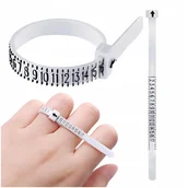 Biżuteria - akcesoria - MIARKA JUBILERSKA MIERNIK DO MIERZENIA ROZMIARU PIERŚCIONKA OBRĄCZKI PALCA - miniaturka - grafika 1