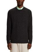 Swetry męskie - ESPRIT Sweter w kolorze czarnym - miniaturka - grafika 1