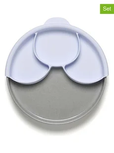 MINIWARE 3-częściowy zestaw w kolorze szaro-fioletowym - Ø 21 cm - Sztućce dla dzieci - miniaturka - grafika 1