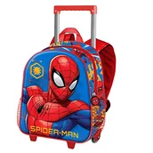 Plecaki - Spiderman Leader-mały plecak 3D na kółkach, niebieski, NIEBIESKI, Jeden rozmiar, Mały plecak 3D z kółkami Leader - miniaturka - grafika 1