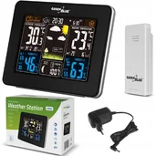 Stacje pogodowe - Stacja pogody z sondą zewnetrzną barometrem higrometrem pogodowa Dcf Color - miniaturka - grafika 1