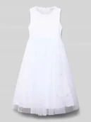 Sukienki i spódniczki dla dziewczynek - Sukienka mini z okrągłym dekoltem - miniaturka - grafika 1
