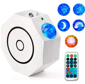 Projektory dla dzieci - PROJEKTOR GWIAZD NIEBA LAMPKA NOCNA RZUTNIK LASEROWY DLA DZIECI 3D + PILOT - miniaturka - grafika 1