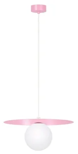 Różowa lampa wisząca pojedyncza kapelusz A680 G2-C38 - Lampy sufitowe - miniaturka - grafika 1