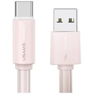 Kable USB - Kabel USB - USB-C USAMS SJ732USB04 18W 1 m Różowy - miniaturka - grafika 1