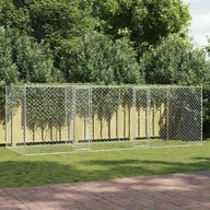 Sprzęt podróżny i transportery dla psów - Klatka dla psa Srebrny 600 x 200 x 200 cm Stal Galwanizowana - miniaturka - grafika 1