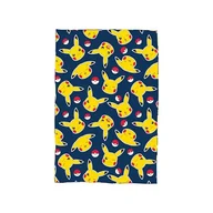 Koce i narzuty dla dzieci - Character World Pokemon Koc polarowy, super miękki, ciepły, wzór pikachu i Pokeball, idealny do domu, sypialni, noclegu i na kemping, rozmiar 100 x 150 cm, niebieski - miniaturka - grafika 1