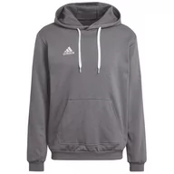 Bluzy sportowe męskie - adidas Entrada 22 Sweat Hoodie HB0578 męska Bluza sportowa szara - miniaturka - grafika 1